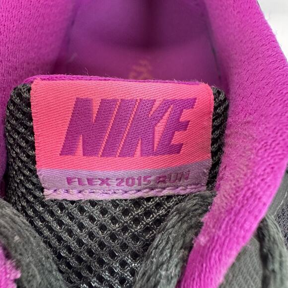 Nike Flex 2015 Run Shoes 709021-001 Women Size 8.5 Fuchsia Lace Up Lightweight - Picture 8 of 13